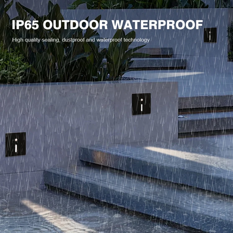 

Smart Pir Sensor Led Step Light European Standard Round Square Recessed for Hotel Stair Wall Light With Sensor