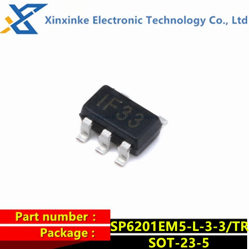 

10PCS SP6201EM5-L-3-3/TR SOT-23-5 Marking：IF33 Low Dropout Linear Regulators LDO Chip