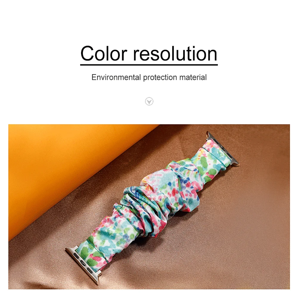 Scrunchie Strap for Apple watch band 44/40/49/45/41/38/42mm Women stretch belt correa bracelet iwatch series 7 8 ultra 6 se 5 3