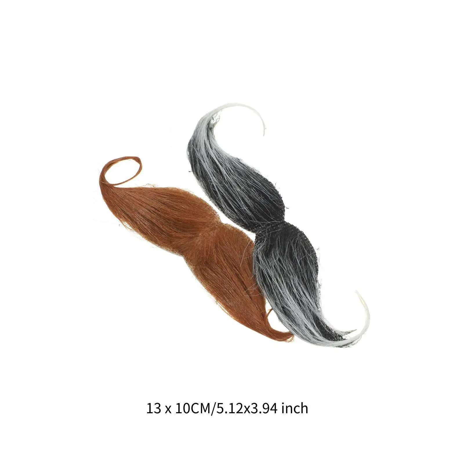 2 bigodes falsos diy maquiagem auto vara decorações realista vestir-se cosplay