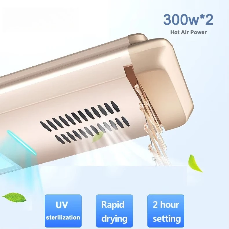 Modern electronic multi-function wall-mounted laundry rack, automatic folding hanger dryer, closet factory direct sales
