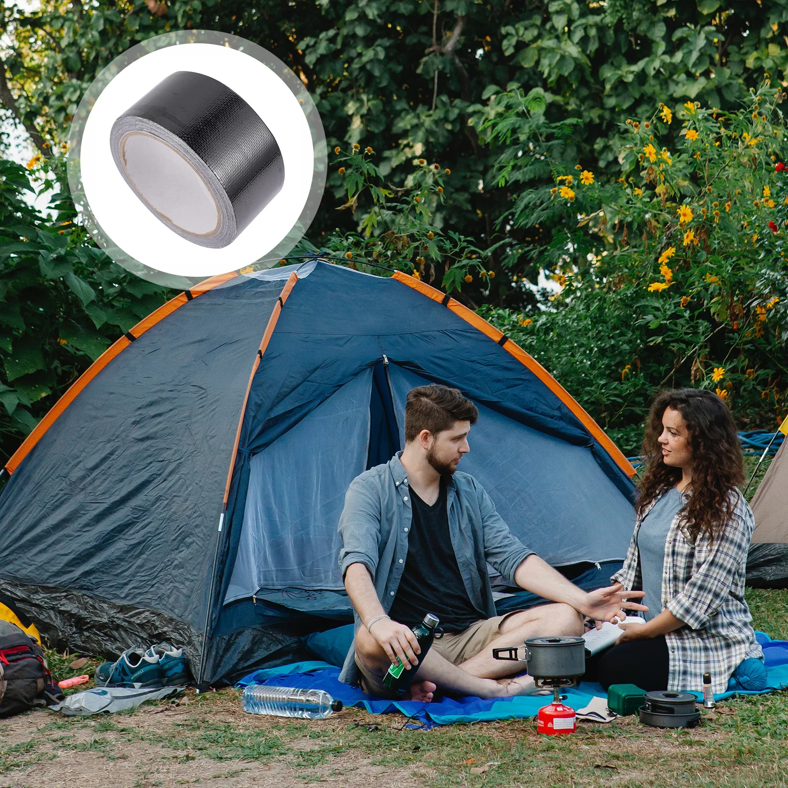 

1 Roll Waterproof Repair Tape For Rv Tarp Canvas Tent Boat Cover Heavy Duty Weather Resistant Durable Patching Band