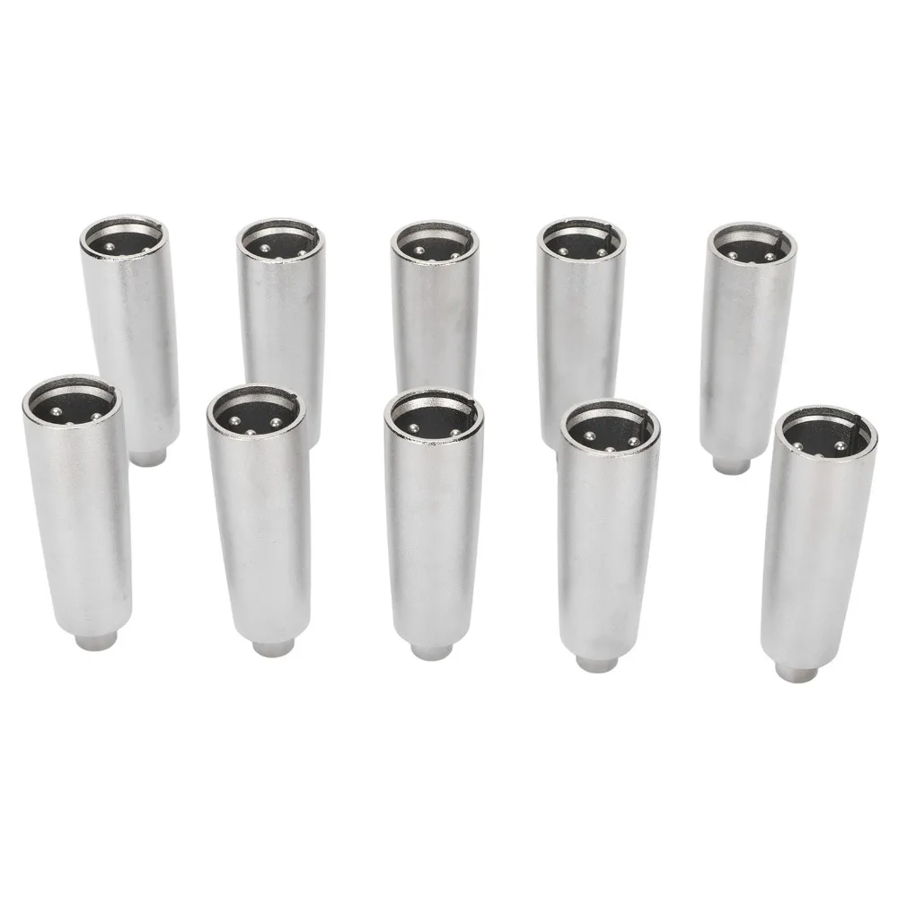 10PCS Female to Male RCA to 3 PIN XLR Adapter Noise Reduction Balanced Signal Conversion Audio Converter Adapter