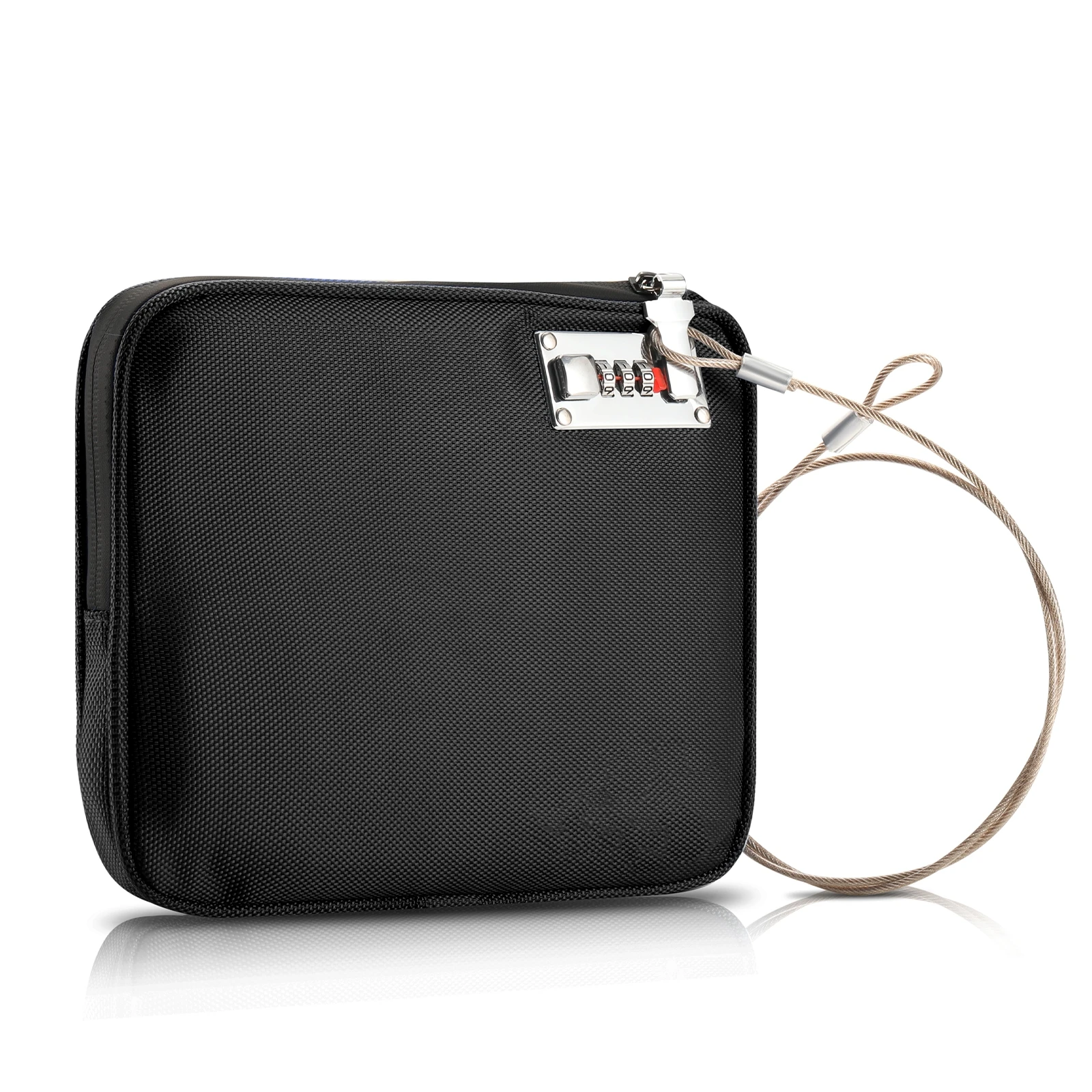 Lockable Beach Bag with Cable, Oxford Fabric, Travel Bag for Passport, Phone, Cash and Important Items