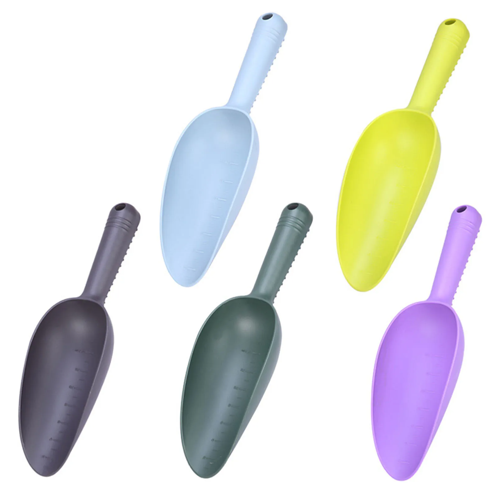 5 pezzi Pale per terreno da giardino Pala ergonomica in plastica leggera per scavare il trapianto Attrezzi da giardinaggio Tralicci per balcone Fine