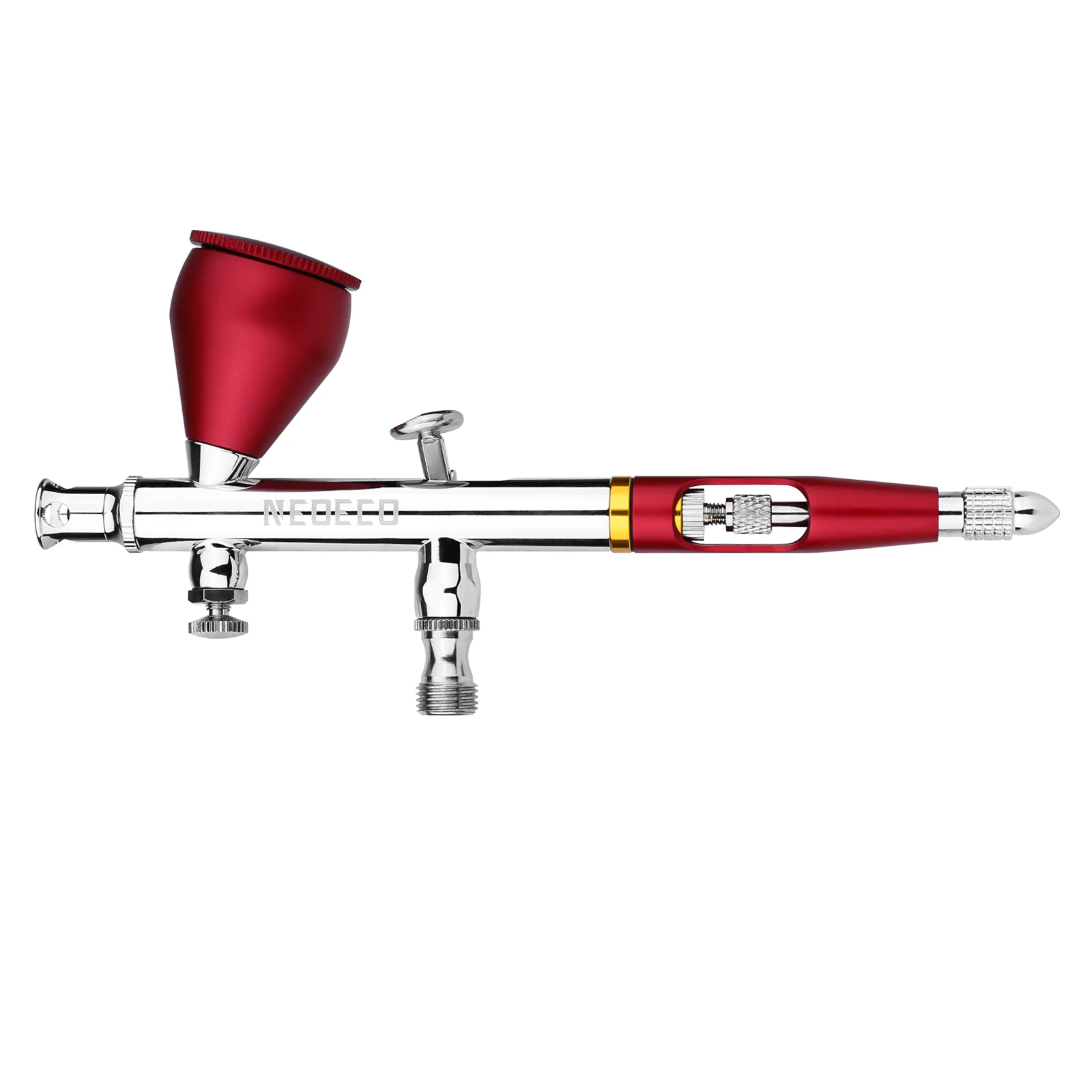 NEOECO NCT-SJ83 Dual Action Airbrush 9cc 1/3 oz Fluid Cups Quick Remove Air Brush Cap Design Schwerkraft-Zufuhrset für Modell-Kuchenkunst – Detail 7