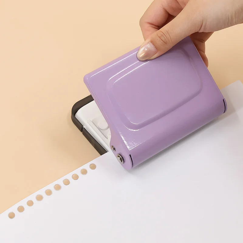 Cross border Ten hole Punching Machine for Student Stationery Manual Pressing A4 Loose leaf Notebook Multi hole Punching Machine