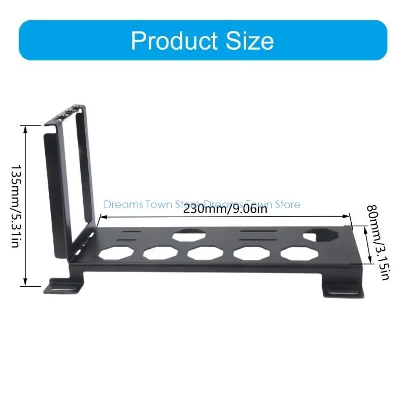 HX6A Vertical GPU Fan Position Mounting Bracket High Airflows Metal Structure PC Case