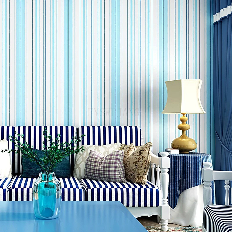 Self-Adhesive Vertical Stripe Wallpaper Bedroom Upgraded Aluminum Foil Bottom Home Decoration Thickened Waterproof Wall Sticker