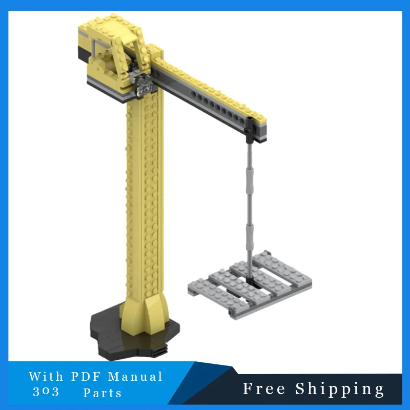 ชุดตัวต่อ 303 ชิ้น รุ่น City Building Crane MOC ของเล่นตัวต่อสร้างสรรค์ สำหรับเด็ก ของขวัญวันเกิด