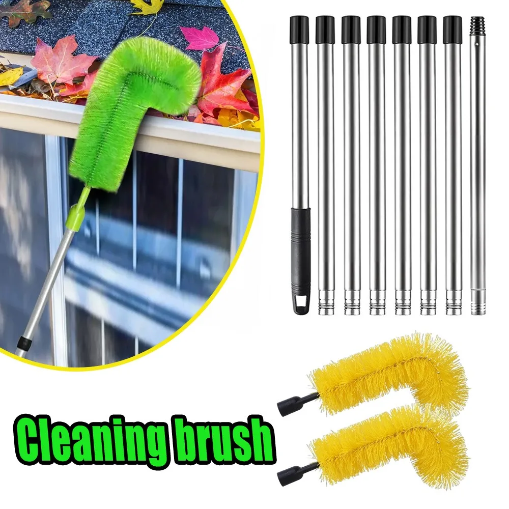 

Gutter Cleaning Brush No Ladder Required Roof Gutter Leaf Removal Tool Downpipe Eaves Drainage Filter Brush Home Cleaning Tool