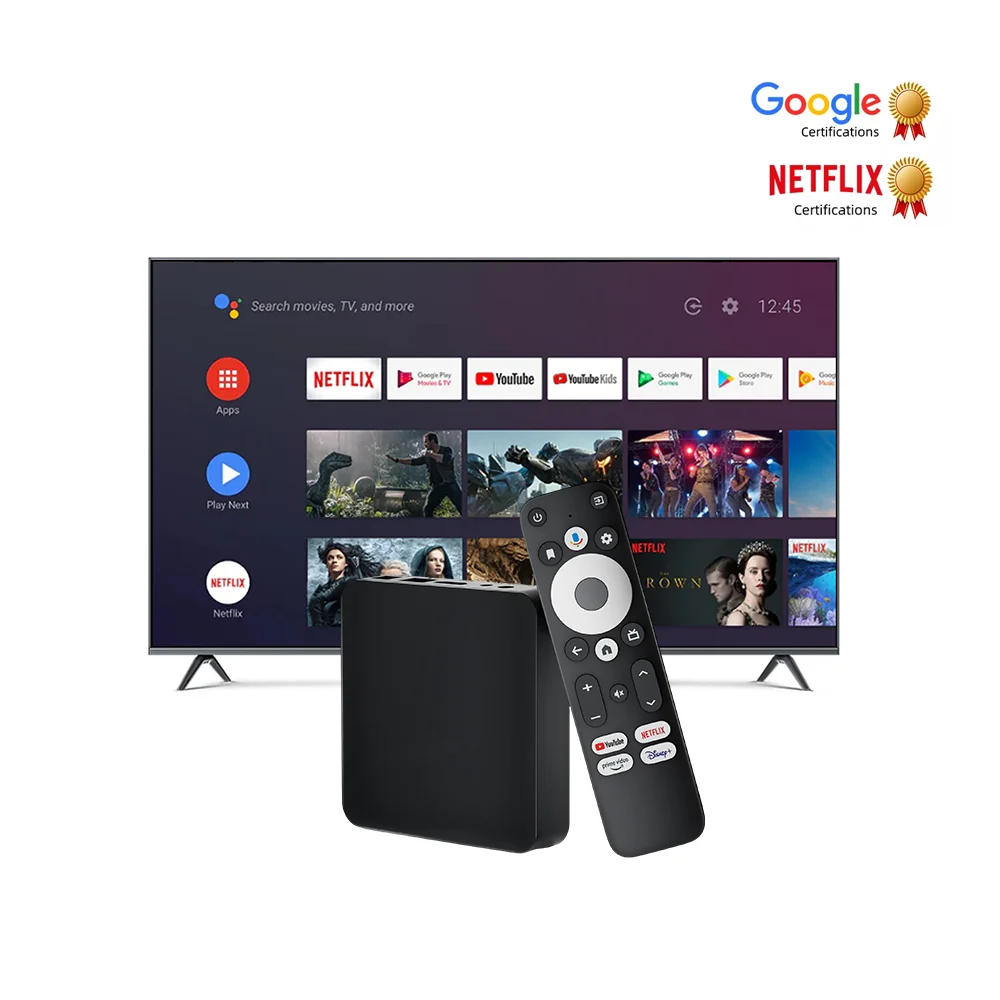 Dcolor GD2 Google 인증 GTV 4K 스마트 안드로이드 12 TV 박스, AV1 디코딩 2GB+32GB 메모리를 지원하는 S905Y4 칩 포함