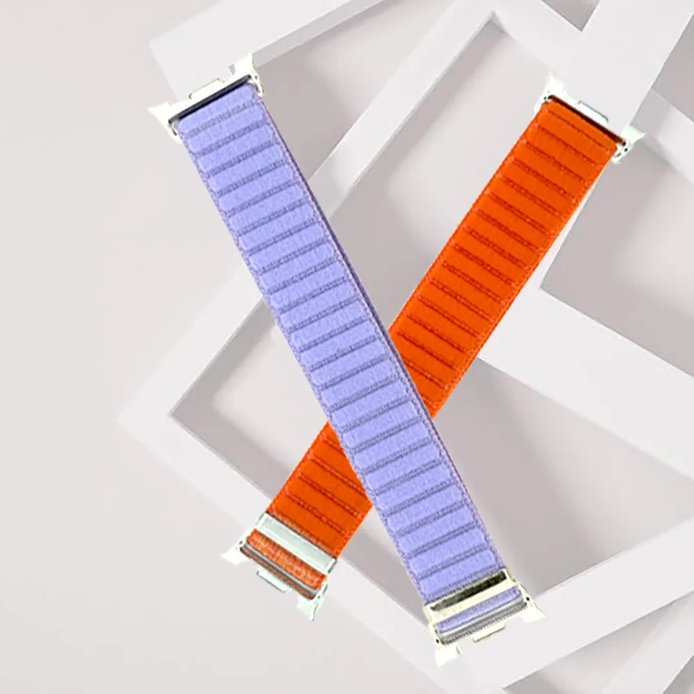 Tali Lingkaran Nilon untuk Jam Tangan Samsung Galaxy 8 40Mm 44Mm Tali Bernapas Nyaman Dikepang untuk Jam Tangan Galaxy 8 Aksesori Klasik