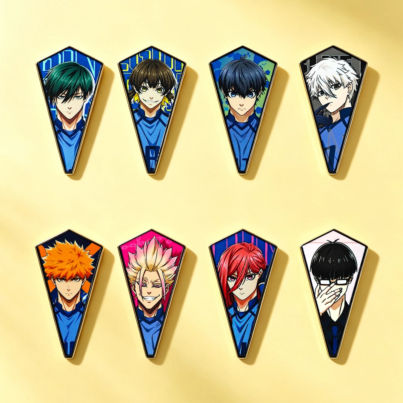 8Pcs Anime Characters Nagi Seishiro Enamel Pins Fashion Collection Brooch Lapel Badge For Clothes Accessory Decor Friend Gift