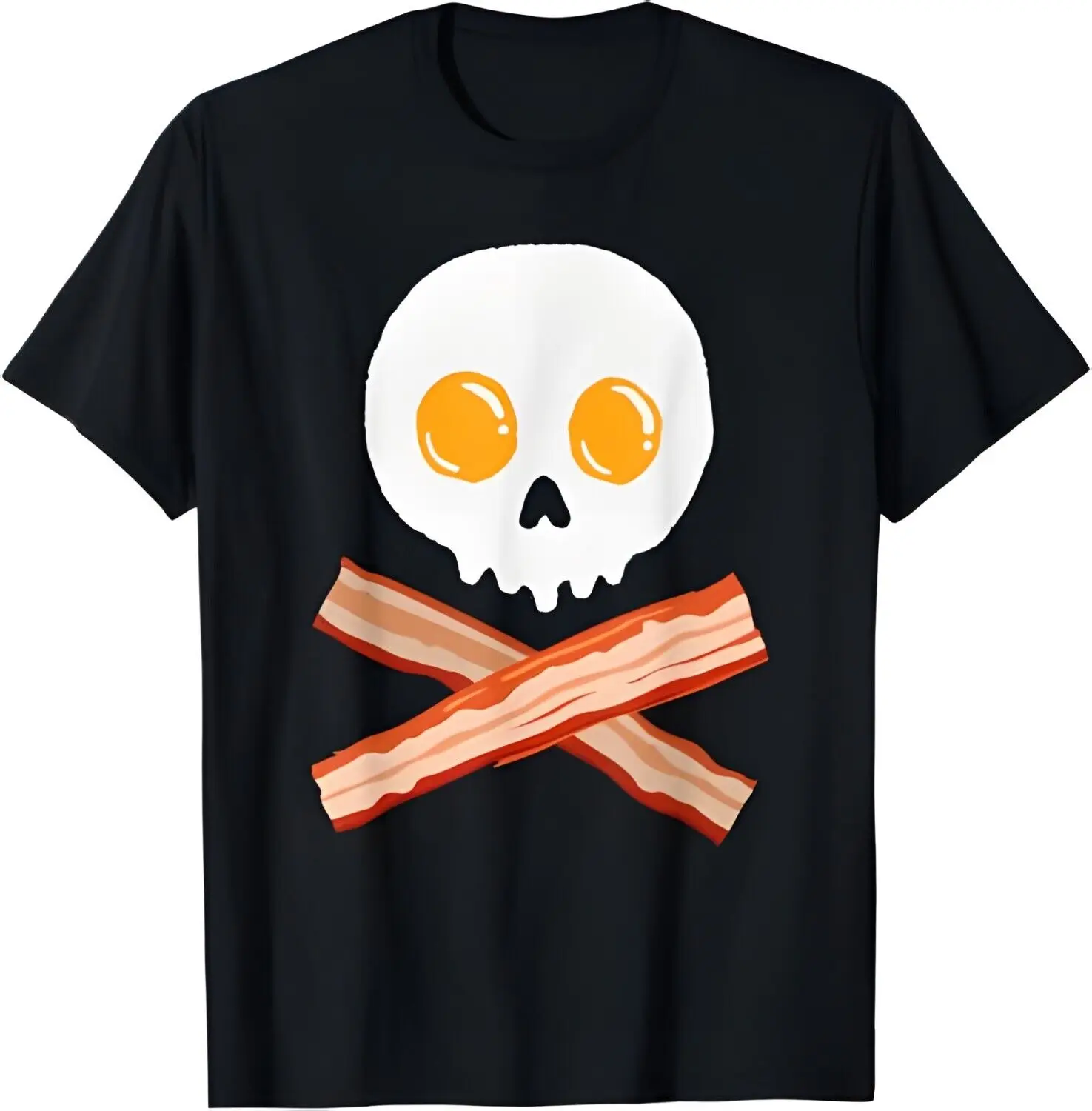 Egg Bacon Skull Gift Spooky Halloween T-Shirt