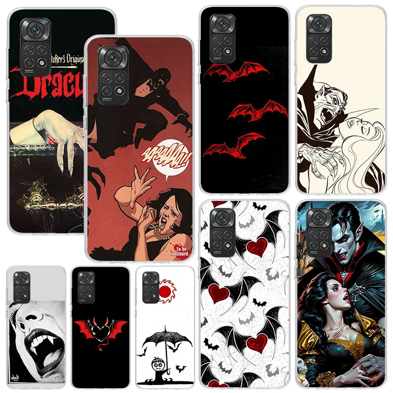 Gothic Vampire Scarlet Art Phone Case For Xiaomi Redmi Note 13 12S 11S 10S 12 11E 10 Pro Plus 11T 9S 9 8T 8 7 Art Fundas Back Co