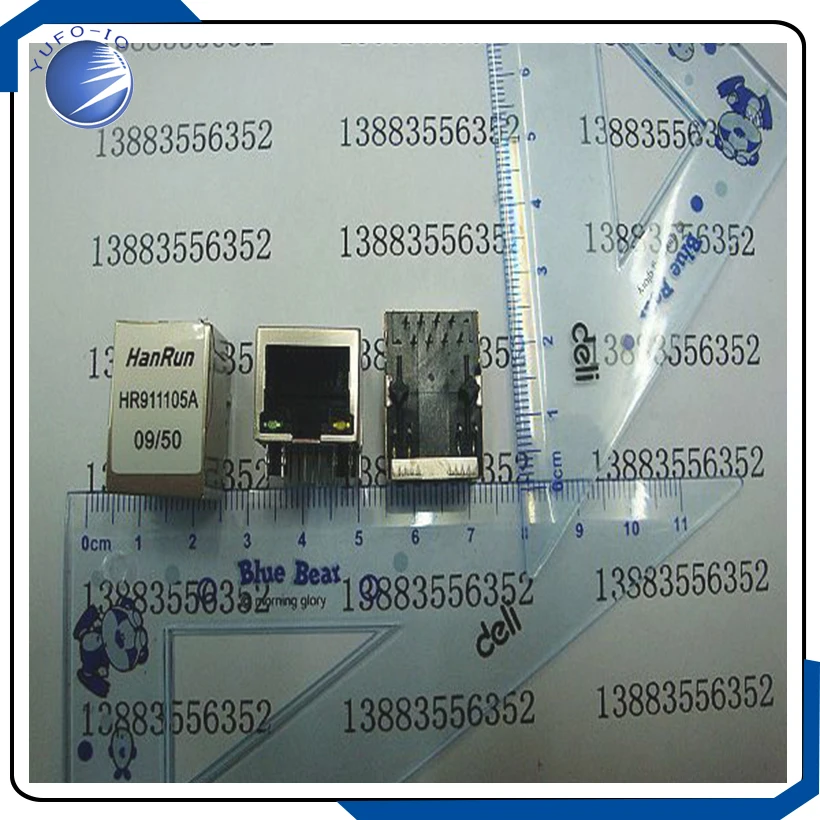 10PCS/LOT  RJ-45 joint with lamp network transformer with HR911105A built-in network transformer