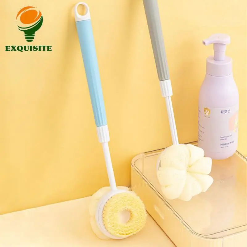 Back Bath Brush Easy To Use Double Sided Bath Brush Deep Cleaning Hair Planting+bath Ball Household Daily Necessities Bath Tool