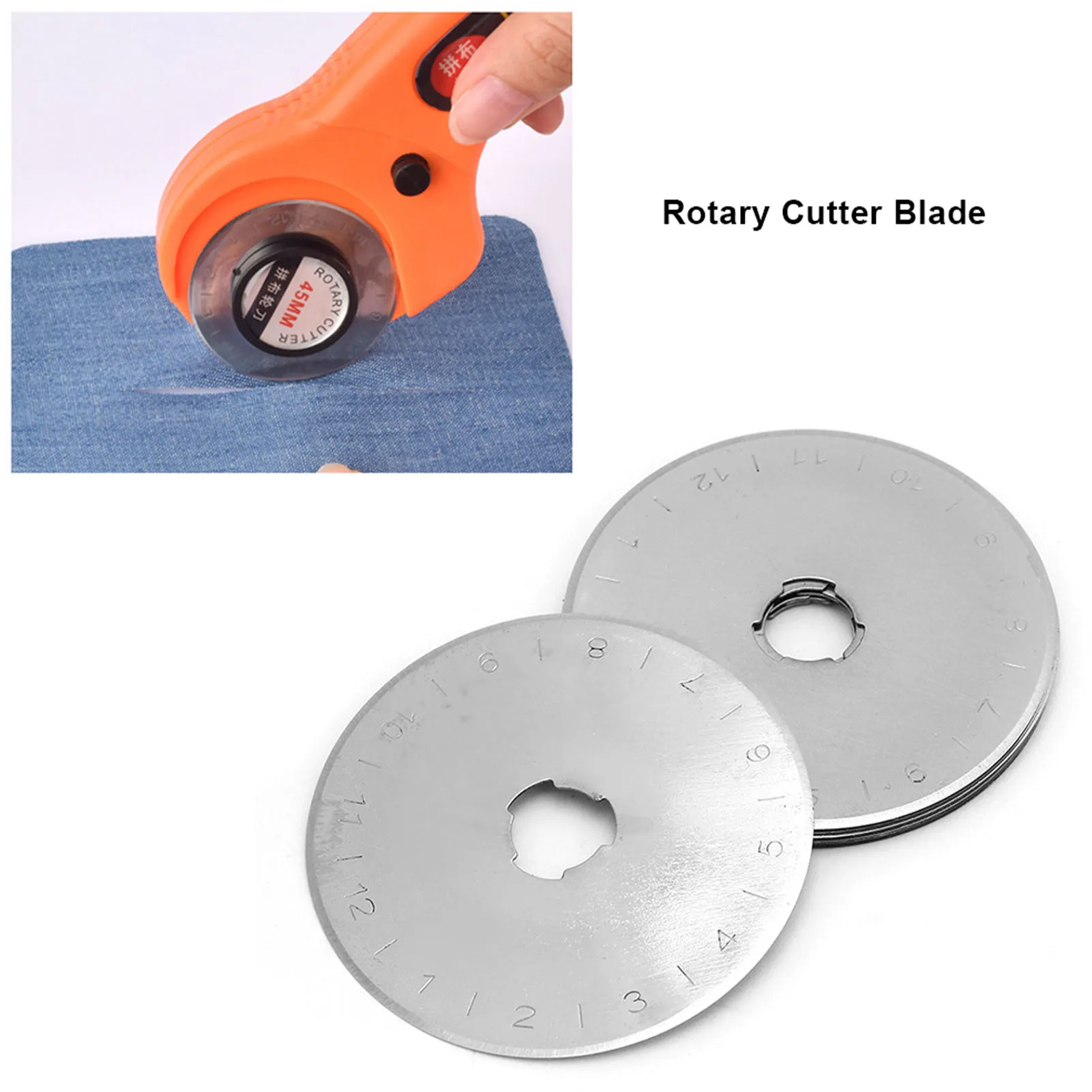 

45mm Rotary Cutter Blade 45mm Rotary Cutter Refill Blades for Cutting Leather Fabric Paper Craft Tool Rotary Cutter Blade