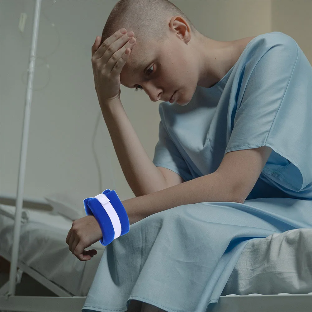 4 قطع من أشرطة تثبيت القيود، أحزمة طبية عالمية قابلة للتعديل للأيدي والقدمين والكاحلين للاستخدام في المستشفى باللون الأزرق #3