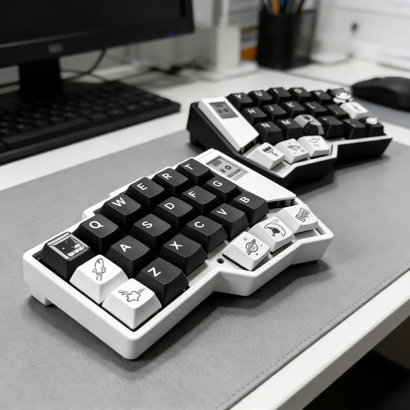 Corne Wireless Split Keyboard Kit RGB Hot Plug Custom Split Mechanical Keyboard Kit Rotary Button Gaming Wireless Keyboard