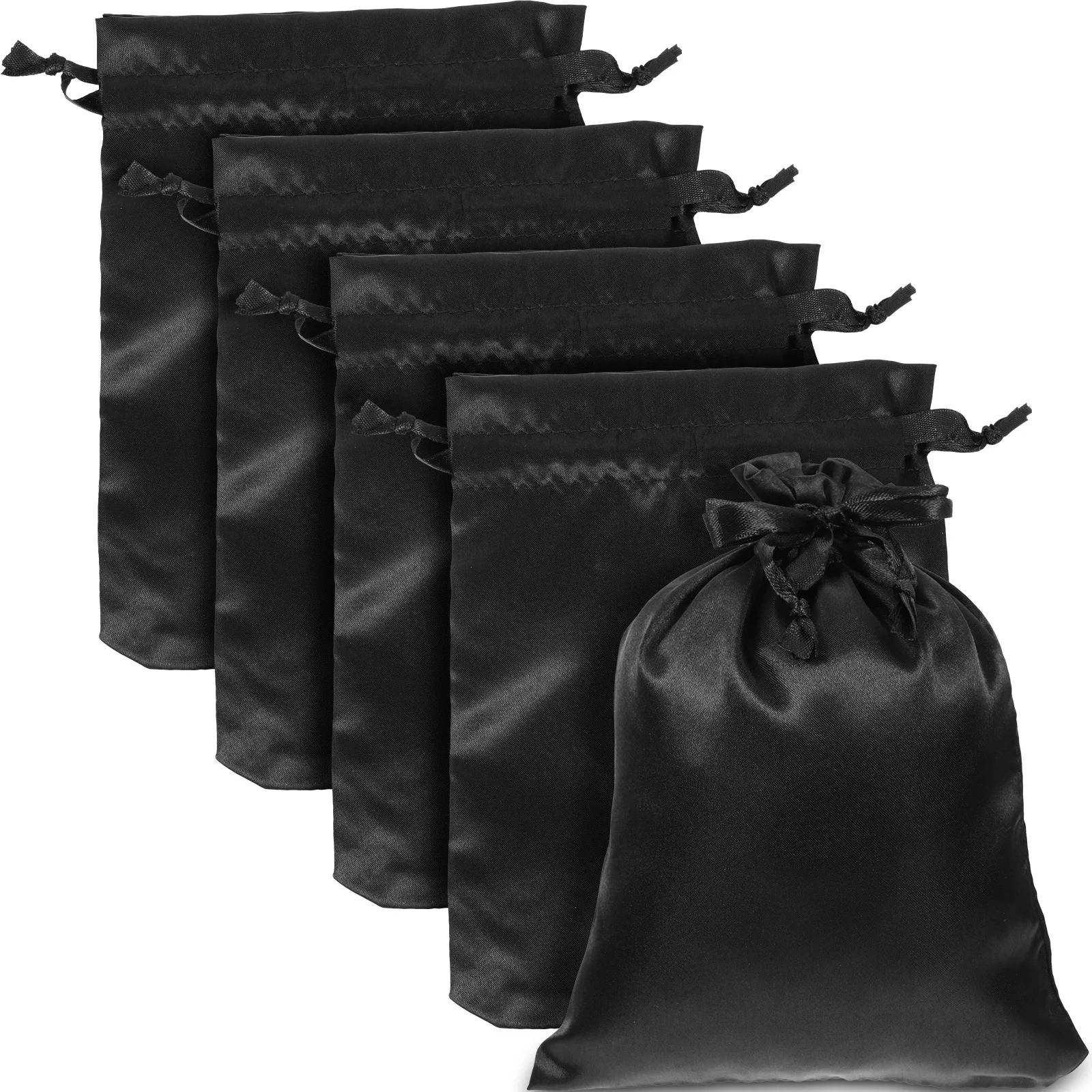 

20Pcs Jewelry Bags Satin Drawstring Pouches Ideal for Wedding Favor Candy Gift Packaging Small Pouches Satin Gift Bags