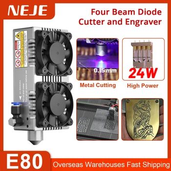 NEJE 40W-120W laser module laser head 450nm blue laser TTL module laser wood engraving machine marking cutting tool air assist