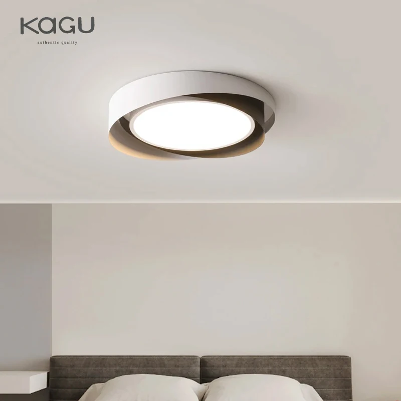 Lustre LED à intensité variable, plafonnier rond moderne pour salon, chambre à coucher, étude, éclairage de Restaurant sans scintillement, économie d'énergie