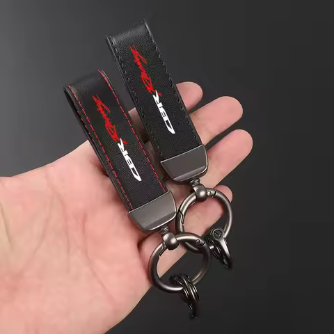 Motorcycle Carbon Fiber Leather Keychain Horseshoe Buckle Jewelry Buckle For HONDA CBR Racing CBR600RR CBR1000RR CBR500 CBR40