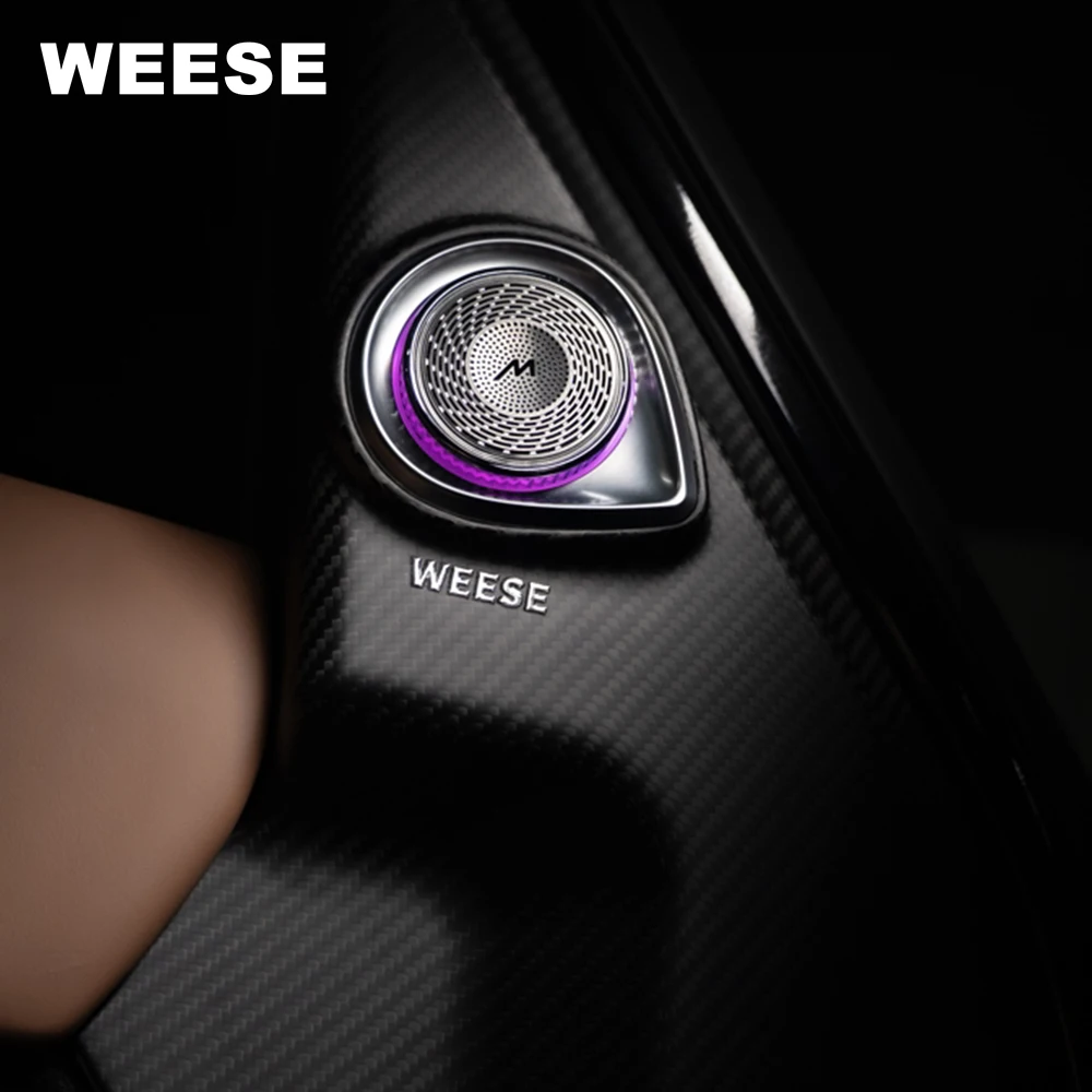 WEESE Rotating Light A-Pillar Speaker Dry Carbon Fiber – Hi-Fi Audio & Atmosphere for Land Rover Defender 90/110/130 (2020-2026)