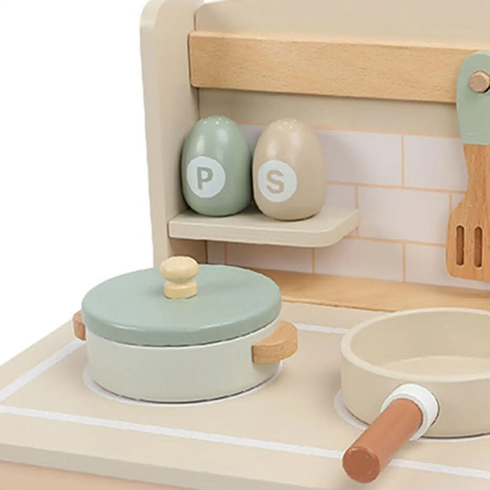 

Wooden Play Kitchen Toy Set Play House Kitchenware Set Indoor Outdoor Playset