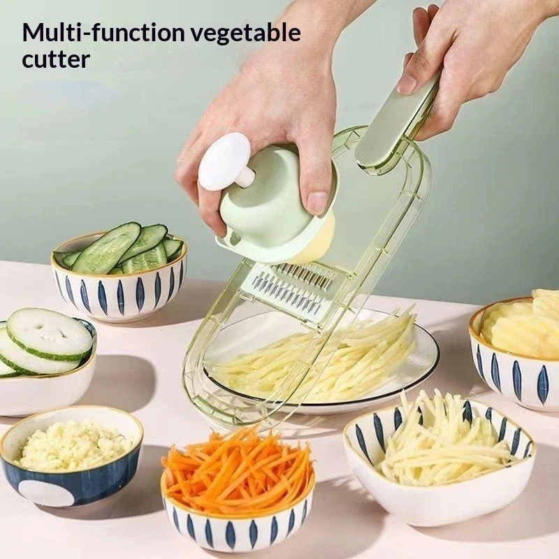 3 IN 1 Multifunctional Vegetable Chopper Handle Food Grate: Slicer Dicer Cut Kitchen Items Cocina