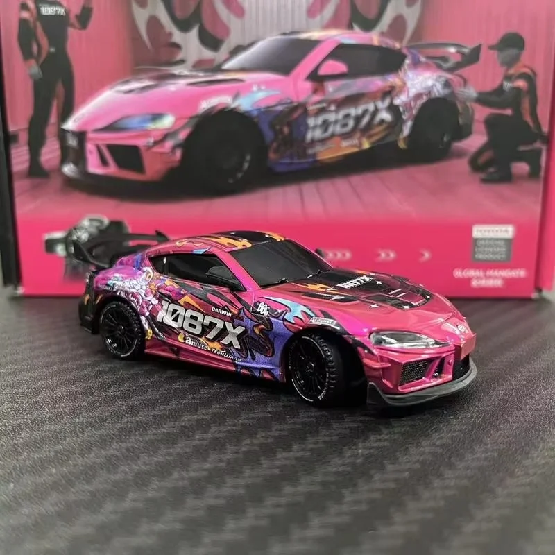 

1:43 Supra 1087X RC Drift Car Diecast Metal Body Static Model Grade Gyro 4WD Full Proportional Mini RC Vehicle for Collectors