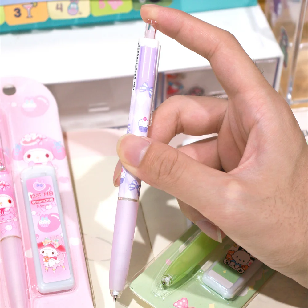 サンリオプレス鉛筆かわいい漫画メロディークロミシナモロールポチャッコ機械式自動鉛筆オフィス学生文具