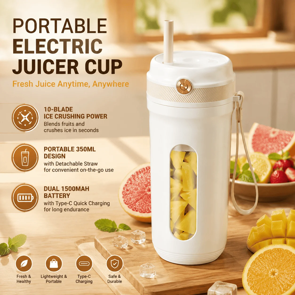 Portable Blender Usb Rechargeable - Портативная соковыжималка с USB-зарядкой, блендер с