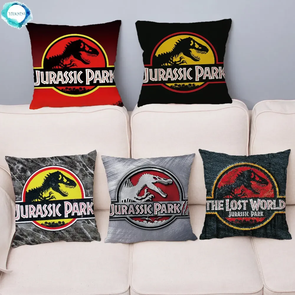 

45x45cm Jurassic Park Dinosaur Print Throw Pillow Cover Super Soft Cushion Cover Soft Pillowcase Home Decor Pillow Case