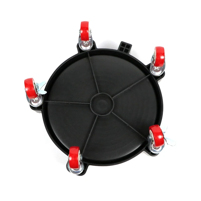 11.5 Inch Bucket Dolly Easy Push Removable Rolling Bucket Dolly 5 Roll Swivel Casters To Move 360 Degree Turning Black