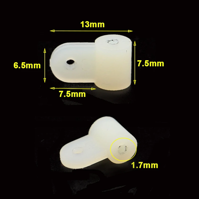 20 sztuk Nylon złącze wahacza rocker head 1.0mm 1.7mm rocker knuckle zawieszenie głowy dla RC puszczania samolotów akcesoria DIY