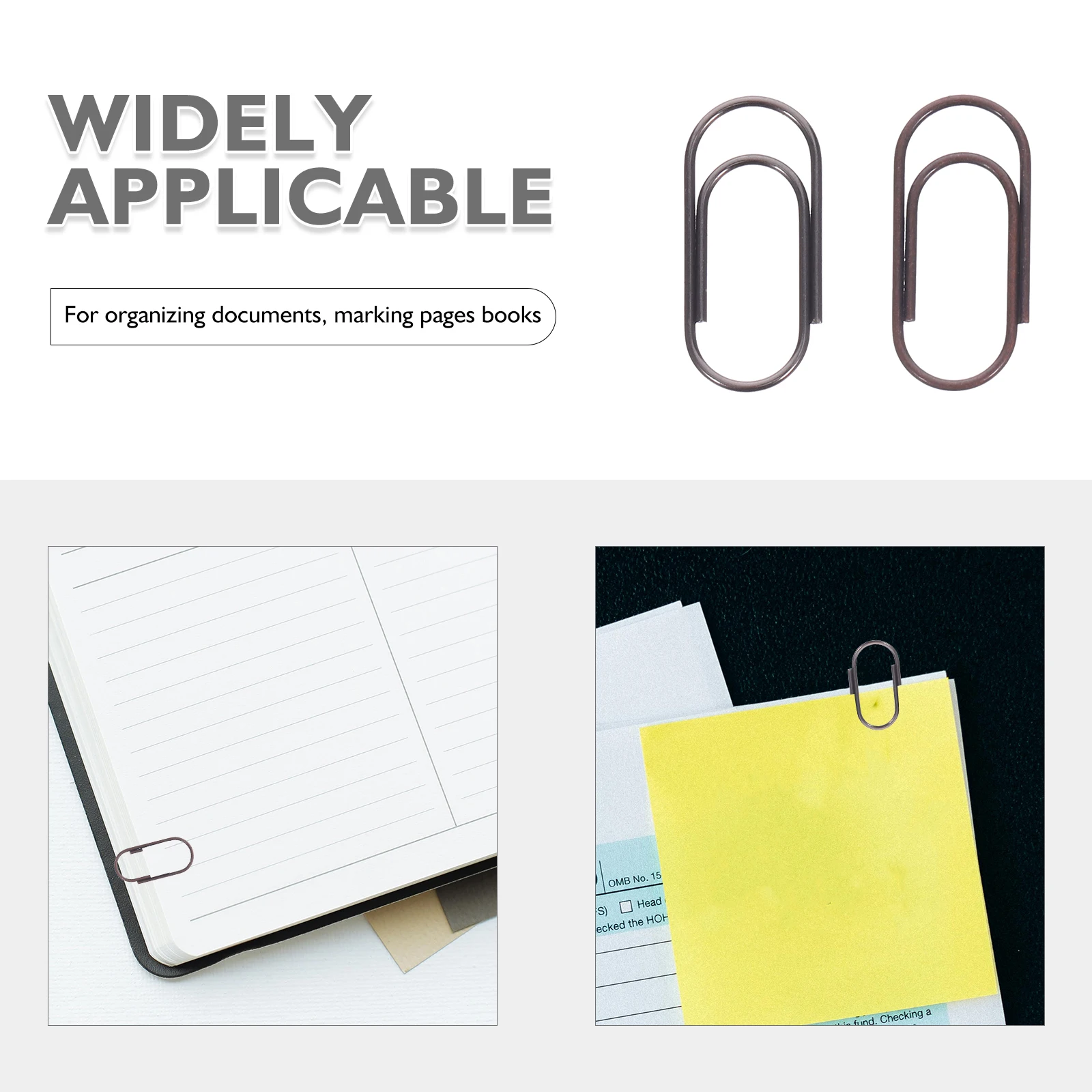 200pcs Mini Paper Clips Decorative Retro Metal Paperclips Bookmarks for Office Small Paper Clips for Crafts Stationery Supplies