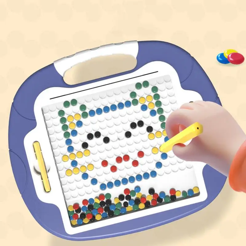 Kids Toys Magnetic Drawing Board Learning Doodle Board With Magnet Beads Large Magnetic Dot Art Montessori Toys Magnetic Dots