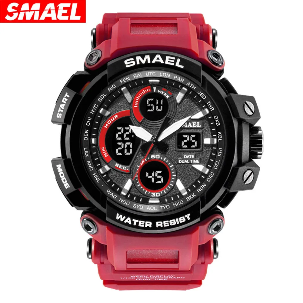 Outdoor personalized large dial hiking sports watch luminous trendy multifunctional digital watch