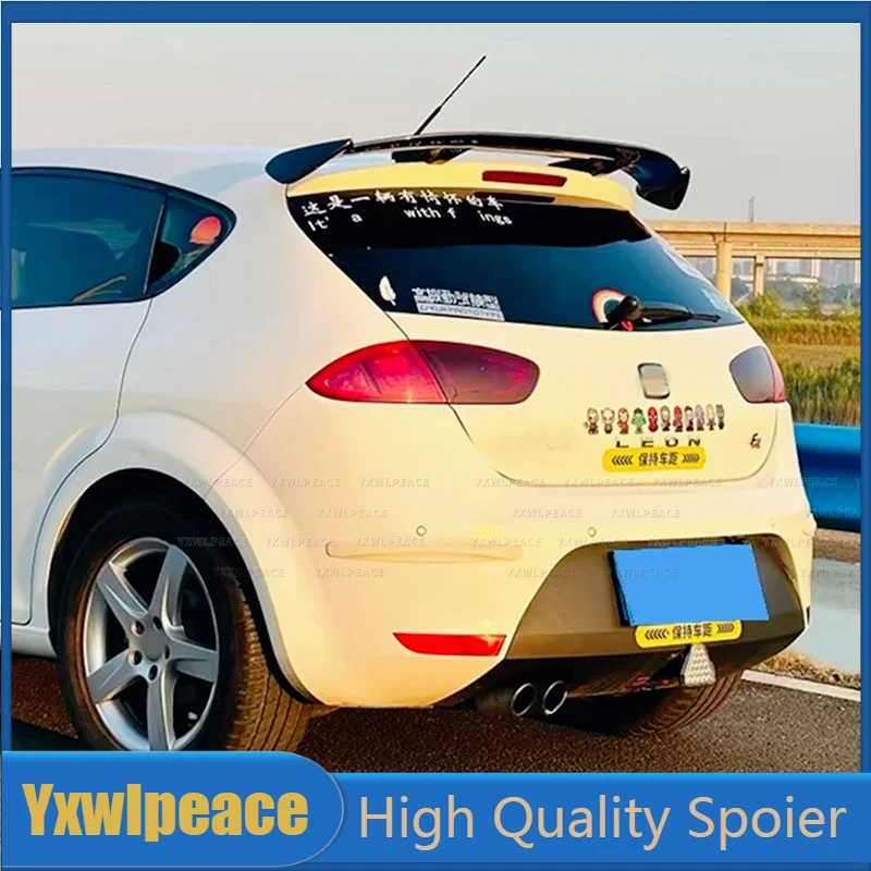 

For Seat Leon MK2 Trunk Wing 2009 2010 2011 2012 spoiler High Quality ABS Plastic Car Rear Roof Spoiler Body Kit Accessories