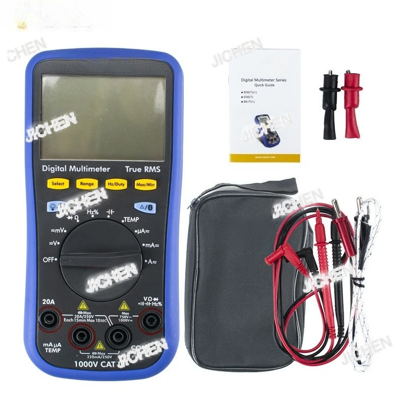 Multímetro digital Bluetooth B41T +, fornece RMS verdadeiro com quatro dígitos e meio Suporte 3 em 1 para gravação offline