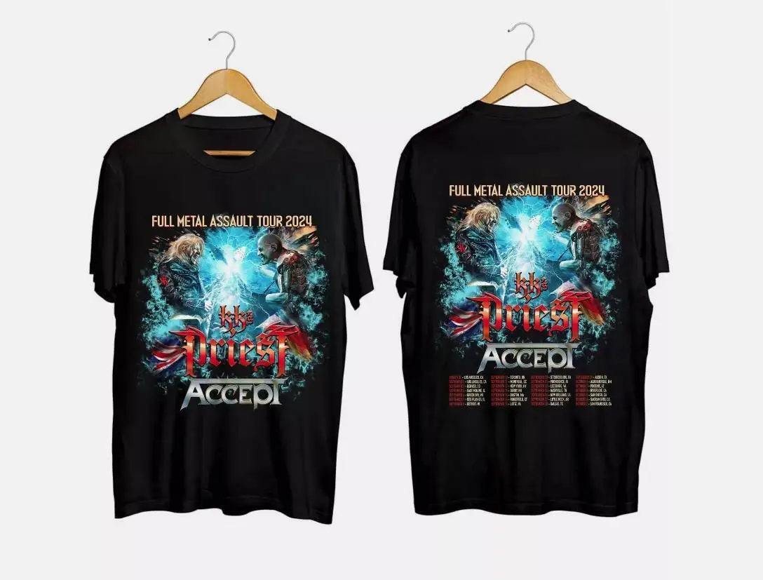 KK s Priest and Accept - 2024 Full Metal Assault Tour T-Shirt