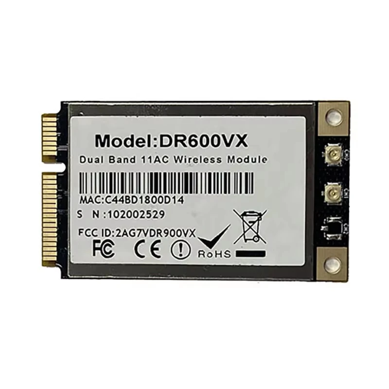 DR600VX Network Card Qualcomm Atheros QCA9880 WiFi Module Dual Band 2.4GHz 5GHz 2x2 MIMO IEEE 802.11ac/a/b/g/n Mini PCI Express