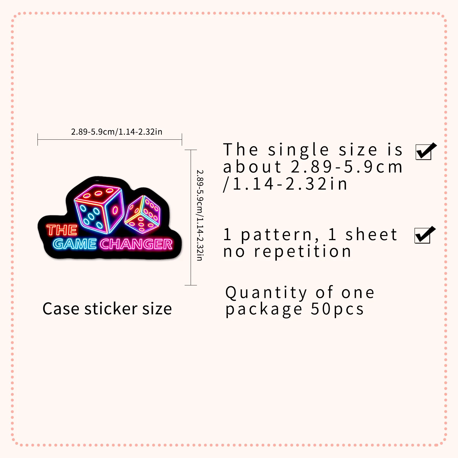 50Pcs Neon Gaming Game Over Pack Decorative Guitar Car Computer Waterproof Stickers