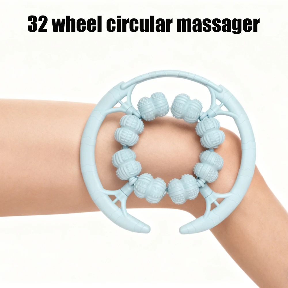 1pcs  Cellulite Manual Roller- Leg Massage Relax Roller 32 Wheels, Cellulite Roller Muscle Relaxer Circular Clamps Leg Mass