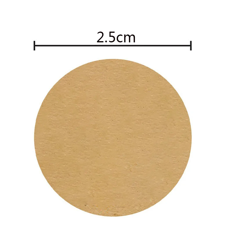 500/1000pcs Round Kraft Paper Stickers Blank Labels Wedding Invitation Cards Hang Tag Christmas Decor Envelope Sealing Stickers