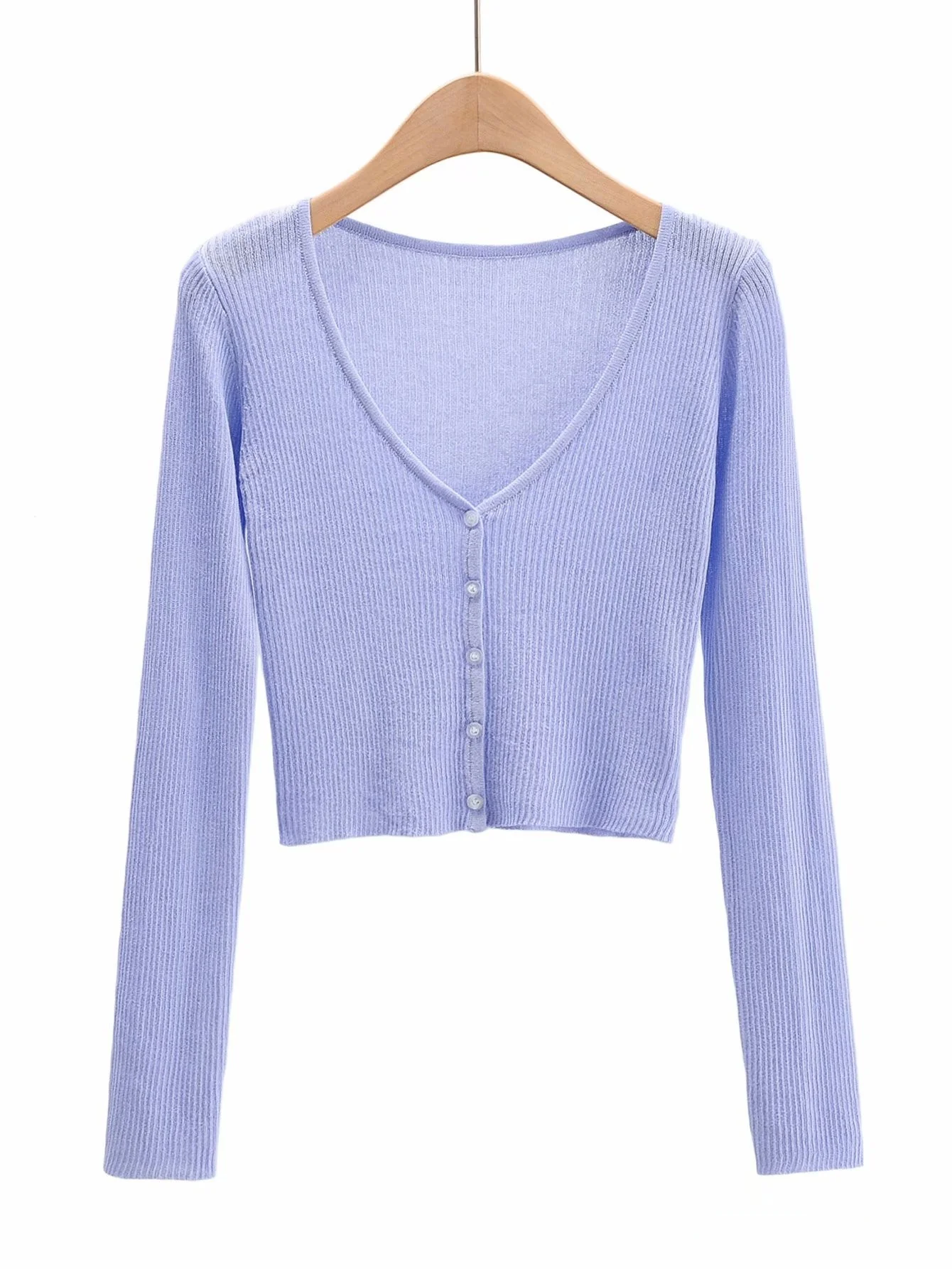 Capispalla estivo per ragazze Cardigan lungo lavorato a maglia sottile Sve ort Sle V-Ne Aria condizionata irt Multi-Color Street Sle