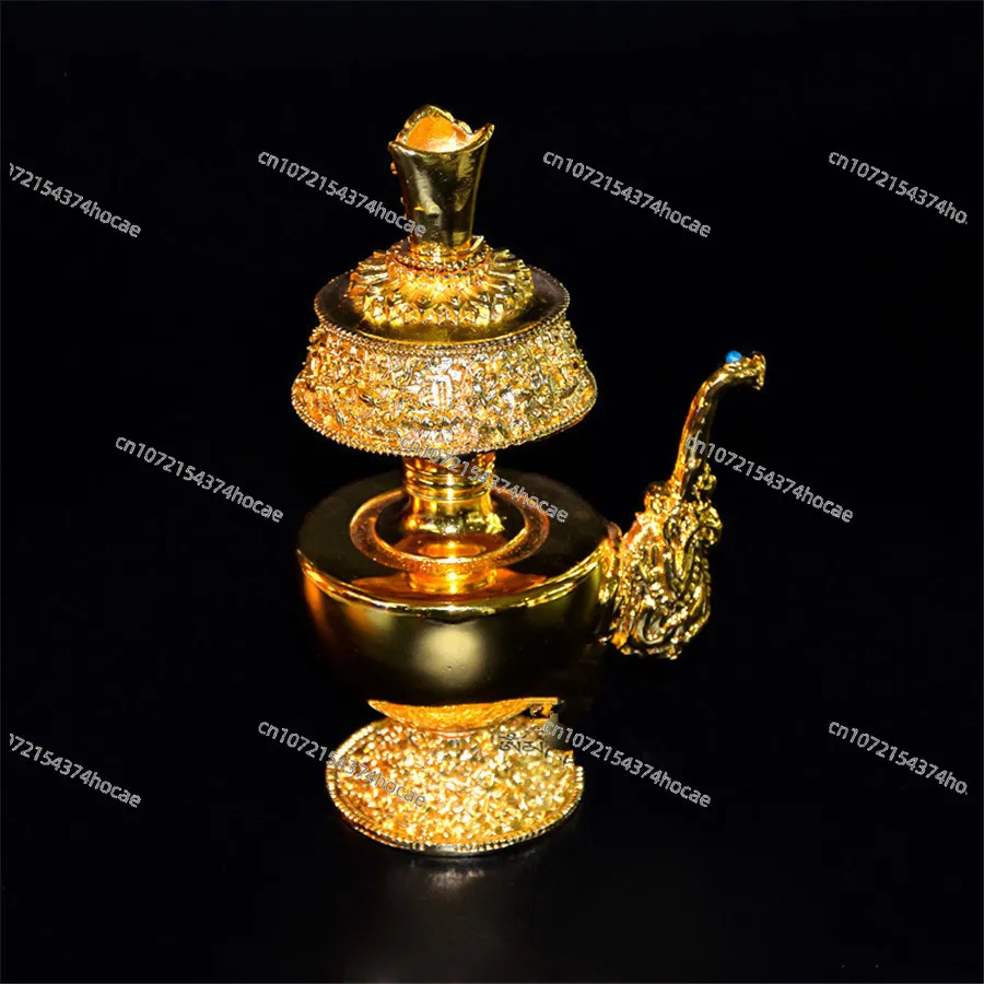 Buddhist Supplies Tibetan Gold Gilt Ben Pakistan Pot Handmade Water Bottle Water Supply Cup Trumpet